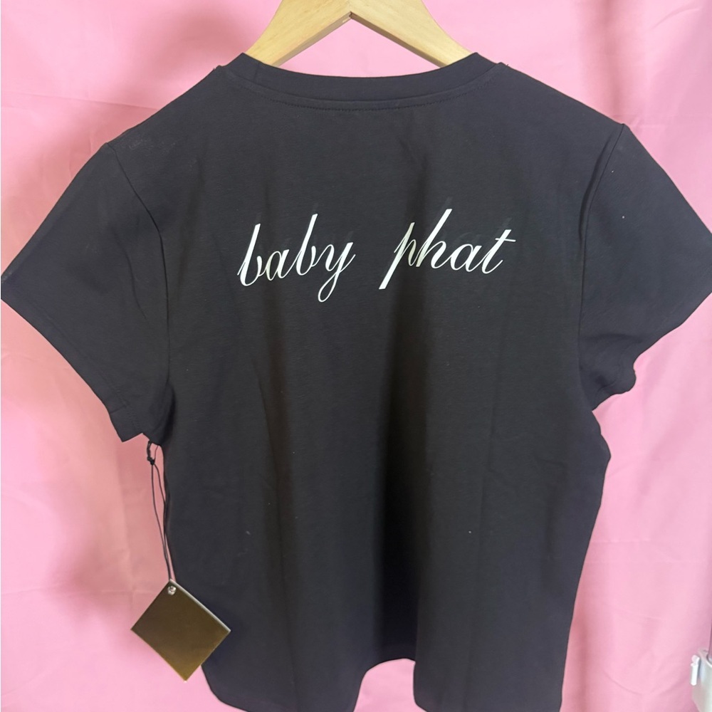 Baby Phat Black T-Shirt with Cat Logo, Size XL - Picture 5 of 5